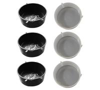 HEMOTON 6 Piezas Plato Alimentación para Reptiles Tazones Redondos para Comida y Agua para y Tortugas Diseño Práctico y Seguro