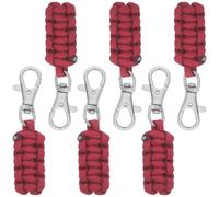 HEMOTON 6 Piezas Tiradores de Cremallera de Paracord Rojo Oscuro, Repuestos de Alta Resistencia para Mochilas, Equipaje y Chaquetas, Extensor Seguro y Visible para Reparación y Uso