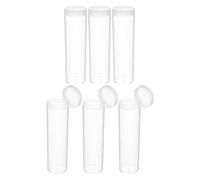 HEMOTON 6 Piezas Tubo de Plástico Abs de Almacenamiento de Transparente Tapa Sellada, Diseño Redondo Portátil y Conveniente para Coleccionistas en Actividades al Aire Libre