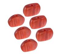 HEMOTON 6 Piezas Tuning Peg Buttons Oval Resin Replacement Machine Heads Knobs Durable Wear Resistant Comfortable Grip For Acoustic Folk Guitars