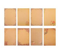 HEMOTON 64 Piezas de Papel de Papelería Vintage Retro A5 para Escribir Cartas Superficie Lisa Adecuado para Poemas y Mensajes Elegantes Varios estilos