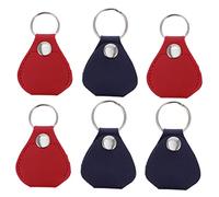 HEMOTON 6piezas Porta Púas Guitarra Funda Cuero Organizador Púas Llaveros Portapúas Duradero y Práctico