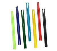 HEMOTON 7 pares de nylon 5a para niños y niñas adultos ligero juego de baquetas martillo de tambor plástico drumstick