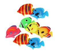 HEMOTON 8 Piezas Decoración Acuario de Peces Falsos Coloridos de Plástico Flotantes Adorno para Peceras y Acuáticos para Hogar y Oficina