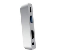 HEMOTON Adaptador De 3 Piezas con Pantalla 4k USB Air USB 3.0 Conector para Auriculares De 3 5 Mm Carga PD Accesorio para Portátil Wc7366