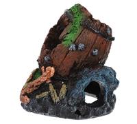 HEMOTON Adornos De Simulación De Barril De Vino Decoración De Escritorio para Acuario Escondite De Resina para Acuario para Peceras para Esconder Peces y Crear Un