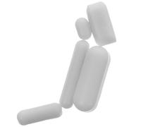 HEMOTON Agitador de Laboratorio Cilíndrico Ptfe Blanco, Varilla Mezcladora Magnética de 5 Piezas para Líquidos y Soluciones en Laboratorio de Investigación