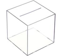 HEMOTON Alcancía Transparente de Acrílico 12X12 CM para Escritorio Hucha de Ahorros Compacta Contenedor de Monedas para Uso Diario Accesorio Hogar y Desarrollo de Hábitos de Ahorro