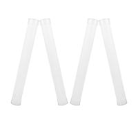 HEMOTON Almacenamiento de tubos de pintura, 4 piezas, tubos rectos de PE blanco con tapa, 3.5 cm diámetro x 31 cm, para oficina y hogar