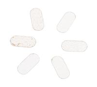 HEMOTON Almohadillas Protectoras para Puente de Violín 6 Piezas Color Beige Claro de Piel de Oveja, Accesorio Antivibración para Cuerdas de Violín y Viola, Protección para Instrumentos
