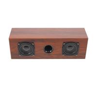 HEMOTON Altavoz Retro para Ordenador de Madera, 9,45 Pulgadas, Cable | Entrada Auxiliar 3,5mm y Usb, Sonido Estéreo, Control en Línea, para PC y Monitor