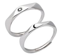 HEMOTON Anillos de Pulidos Conjunto de Compromiso His And Hers Diseño Único para Hombres y Mujeres Accesorio Romántico para Novios