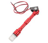 HEMOTON Antena Decorativa para Motocicleta con Luz Led, Antena Iluminada de Aleación y Plástico, Roja, Compatible, para Modificación y Reemplazo de Moto
