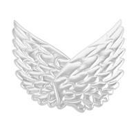 HEMOTON Apliques de Alas de Ángel Plateadas para Coser en Mochilas y Bolsos, Resistentes Artesanal, Ideales para Manualidades y Disfraces