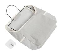 HEMOTON Bolsa Colgante de Almacenamiento para Dormitorio en Lienzo Gris Bolsillo Lateral, Fácil de Limpiar y Adecuado para Organizar Calcetines y Gafas Hogar Colgada Puerta