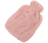 HEMOTON Bolsa de Agua Caliente Reutilizable 1000Ml Funda de Peluche Rosa Imitación Conejo Calentador Práctico para Manos y Pies Adecuado para Uso Doméstico y Viajes