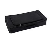 HEMOTON Bolsa para Pedales de Guitarra Negra de Nylon Cremallera, Resistente Abrasión, Diseño Simple y Práctico para Guitarristas y Tecladistas