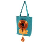 HEMOTON Bolso De Hombro Pequeño Forma De León Portátil De Lona para Mascotas para Paseos Diarios Tu Gato