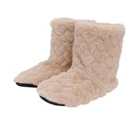 HEMOTON Botas de Suelo de Interior Cálidas Antideslizantes para Baile Altas con Gruesa y Forro Cómodas y Duraderas para Adultos Color Camel