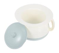Hemoton Bote de la cámara del cubo de la cabecera cubierto Spittoon urinario Bedpans inodoro portátil para pacientes niños mayores