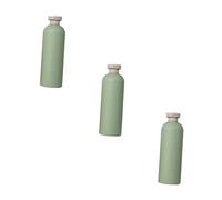 HEMOTON Botellas Dispensadoras Recargables para Champú y Gel de Ducha Estilo Simple Diseño Compacto y Seguro, Ideales para Viajes, Set de 3 Botellas de 400ml