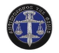 HEMOTON Broche de Metal Balanza y Espada, Insignia de Solapa para Abogados, Pin de Justicia Plateado, Accesorio Legal para Traje, Joyería Simbólica para Eventos y Coleccionistas
