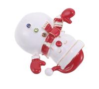 HEMOTON Broche de Muñeco de Nieve Esmaltado de Aleación, Pin Navideño Decorativo para Ropa y Bolsos, Accesorio Ligero para Mujer y Hombre, Joyas Navideñas para Fiestas y Regalos
