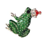 HEMOTON Broche de Rana Esmaltado Verde Pin de Solapa de Aleación Resistente para Ropa Mochilas y Accesorios Broche Decorativo Original para Mujer y Fiesta