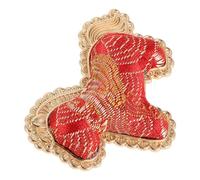 HEMOTON Broche de Solapa Hecho a Mano Diseño Song Jin, Color Rojo Tradicional, Tamaño Pequeño, Broche Cny de Caballo del Zodiaco Chino para Festival y Buena Suerte, Accesorio Femenino