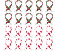 HEMOTON Bufandas Decorativas Suaves Navideñas de Tejido para Muñecas 20 Piezas en Temporada de Vacaciones y Juguetes Pequeños para Ambiente Festivo