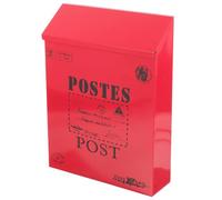 HEMOTON Buzón de Correo de Hierro Vintage con Cerradura, Soporte para Pared, Estilo Americano, Diseño Resistente y Fácil Instalación para Casa