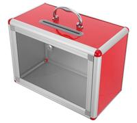 HEMOTON Buzón de Sugerencias Seguro con Cerradura y Diseño Robusto en Aleación de Aluminio Rojo para Actividades de Recaudación de Fondos y Organizaciones Benéficas