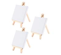 HEMOTON Caballete Triangular de Pino para 3 Piezas Mini Portapinturas Decorativas Marco de Dibujo DIY para Jardín de Infantes Juguete Cognitivo y Estante para Pintar de Escritorio