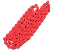 HEMOTON Cadena de Bicicleta de Acero Rojo para Bicicleta, Accesorio Resistente y Reutilizable Buena Dureza para Reemplazo en Ciclismo