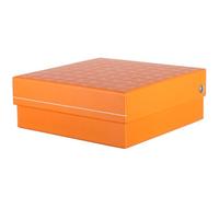 HEMOTON Caja de Almacenamiento para Tubos de Ensayo 1-5ml con 81 Rejillas y Divisor Naranja de Pp para Laboratorios E Instituciones de Investigación