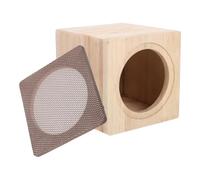 HEMOTON Caja de Altavoz de Automóvil de Madera Maciza 4 Pulgadas, Recinto Acústico Antirresonancia para Subwoofer, Caja de Sonido Compacta para Graves Profundos y Sistema de Audio