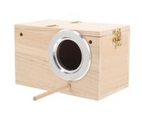 HEMOTON Caja de Anidación de Madera para Periquitos Nido de Cría para Aves Pequeñas Casa de Pájaros y Aislante para Finches y Agapornis Diseño Natural y Duradero para y Exteriores