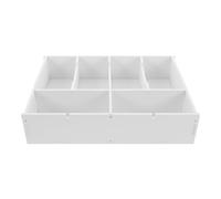 HEMOTON Caja Organizadora para Dinero con Diseño Multicompartmental en Pvc Madera-plástico, Portátil y Fácil de Categorizar para Oficina y Hogar, Color Beige