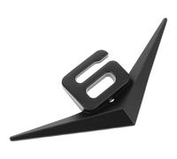 HEMOTON Calcomanía de Insignia de Coche Placa de Coche Metal Negro 3D Resistente Decoloración para Decoración Exterior del Vehículo