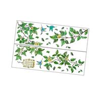 HEMOTON Calcomanía De Plantas y Pájaros Decoración De Pared Removible Diseño Elegante