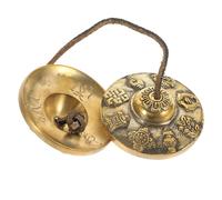 HEMOTON Campana de Cobre para Campanas Platillos Pequeños para Dedos Instrumento de Percusión para Adultos para Yoga