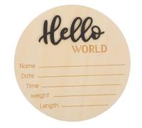 HEMOTON Cartel De Anuncio De Nacimiento Madera Prop Para Fotografía De Recién Nacido Signo Para Anunciar El Nombre Del Decoración Para Shower