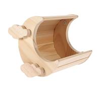 HEMOTON Casa de Madera para Hámster con Diseño de Luna Refugio Decorativo para Roedores Privado y Seguro para Dormir y Relajarse