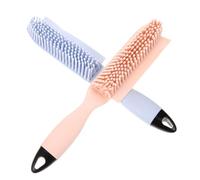 HEMOTON Cepillo Para Mascotas De Silicona Multifuncional Eliminado Pelo Animales, Set De 2 Unidades En Rosa Melocotón y Azul Niebla, Tamaño Pequeño Para Cuidado Diario Del Perro y Gato