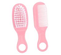 HEMOTON Cepillo y Peine Para Niño Niña Con Cerdas Suaves Masajeadoras Kit De Higiene Para Recién Nacido Diseño Antiestático y Seguro Para Niño y Niña Color Rosa