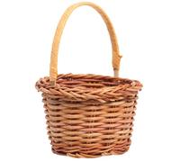HEMOTON Cesta de Escritorio Creativa de Ratán Marrón para Decoración y Organización en Casa, Mini Cesta Hecha a Mano Adecuado para Actividades de Bricolaje y Decoración Infantil