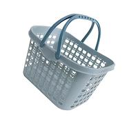 HEMOTON Cesta Para Recoger Fruta Reutilizable De Tamaño Mediano Color Azul Para Picnic y Jardín Cesta Multifuncional De Plástico Para Almacenamiento De Verduras y Alimentos Para Supermercado y Camping