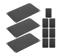 HEMOTON Chapa Acero Inoxidable en Placa Metálica de Aluminio Negro para Puerta, Multiusos y Grabable Adecuado para DIY y Señalización