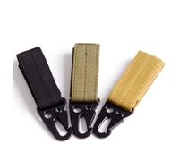 HEMOTON Cierre Colgante Táctico de Nylon para Exteriores Mosquetón Multifuncional para Accesorio Resistente para Camping y Escalada Color Negro