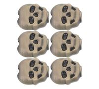 HEMOTON Clavijas de Afinación para Guitarra Acústica Metálicas Diseño de Calavera en Bronce, Juego de 6 Perillas de Cuerdas, Accesorios Ergonómicos para Instrumentos de Cuerda y